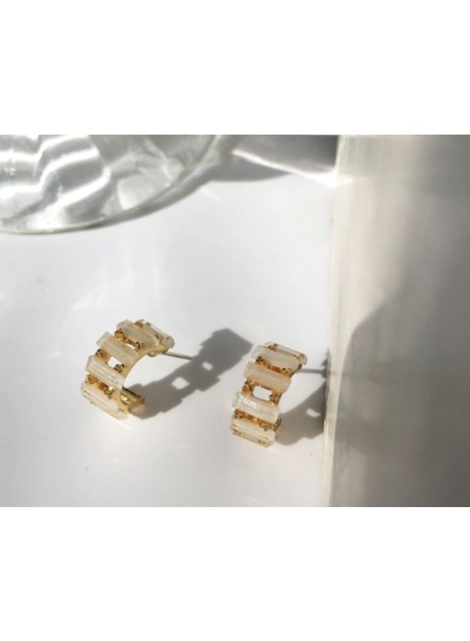 اليشمك أقراط من الفضة الإسترليني عيار 925 مرصعة بحجر الراين - Image 5