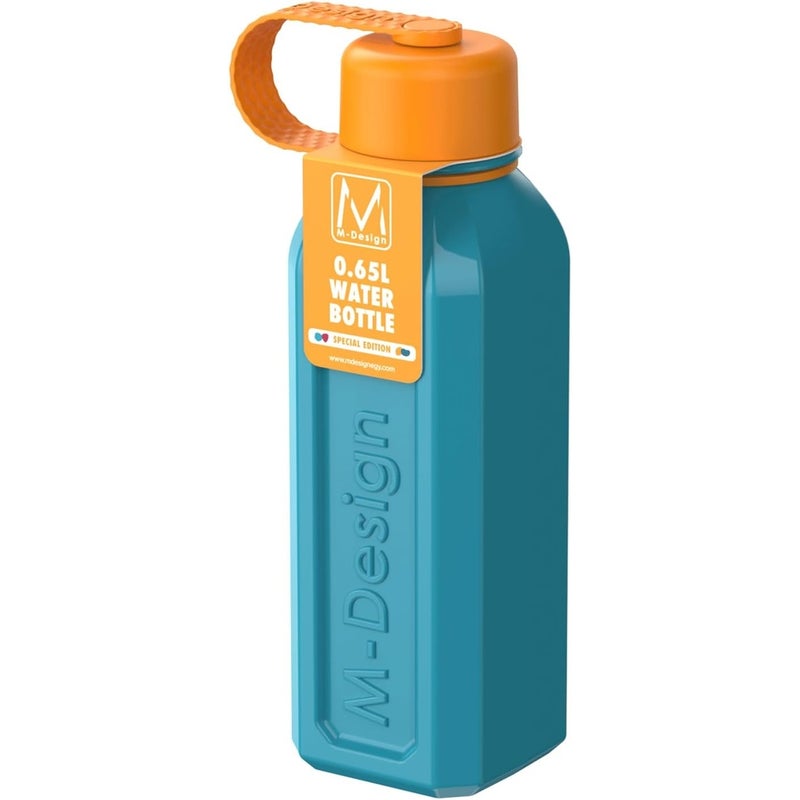زجاجة مياه 0.65 لتر - ازرق وبرتقالي - 1246