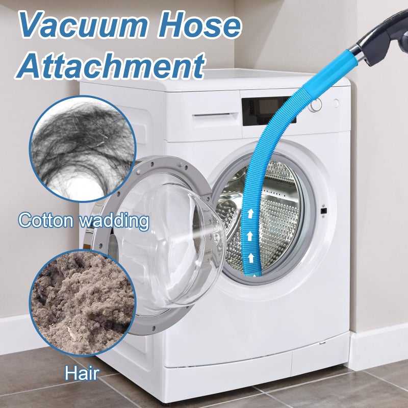 Clarissaway Upgraded Dryer Lint Vent Cleaner Kit: Flexible Vacuum Hose Attachment for Lint Removal |Universal Vacuums Deep Cleaning Brush for Clogged Ducts - Image 4