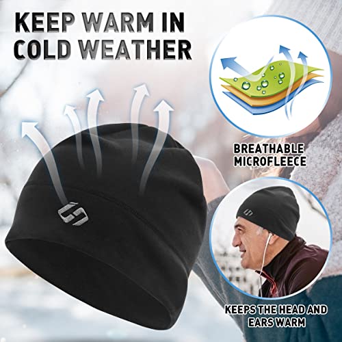 HASAGEI Thermal Running Hat - Men's Skull Cap Cycling Cap Under Helmet Black - Image 5