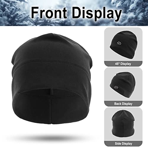 HASAGEI Thermal Running Hat - Men's Skull Cap Cycling Cap Under Helmet Black - Image 3