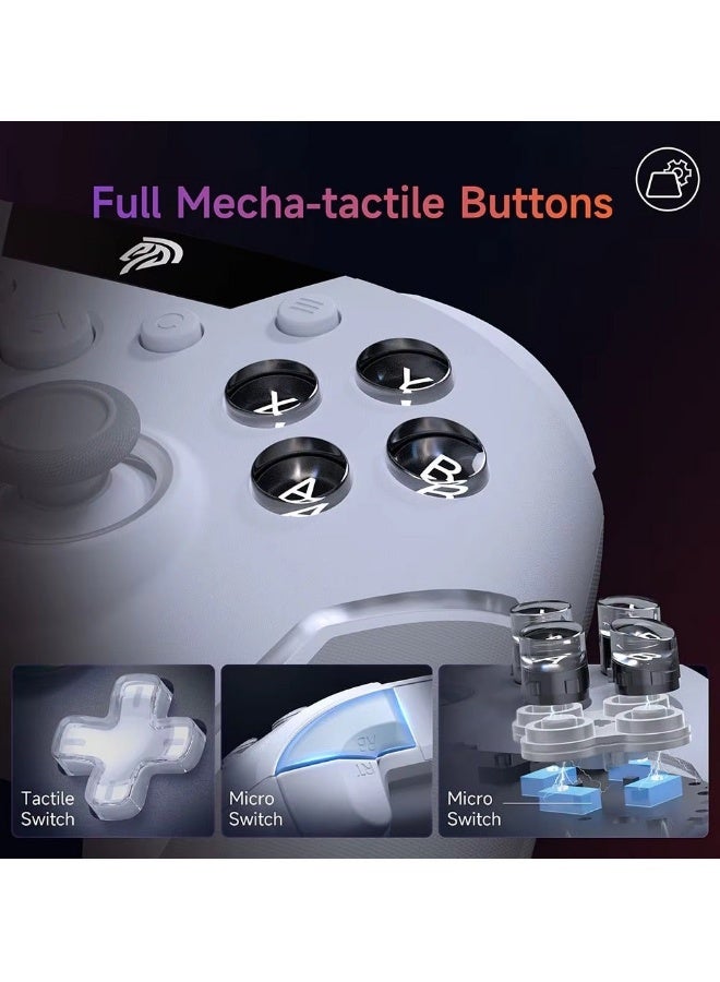 EasySMX X20 Wireless Gamepad Enhanced Controller Compatible with PC/NS/TV/Phone/Laptop, Hall Micro Triggers Joystick RGB Effect - Image 5