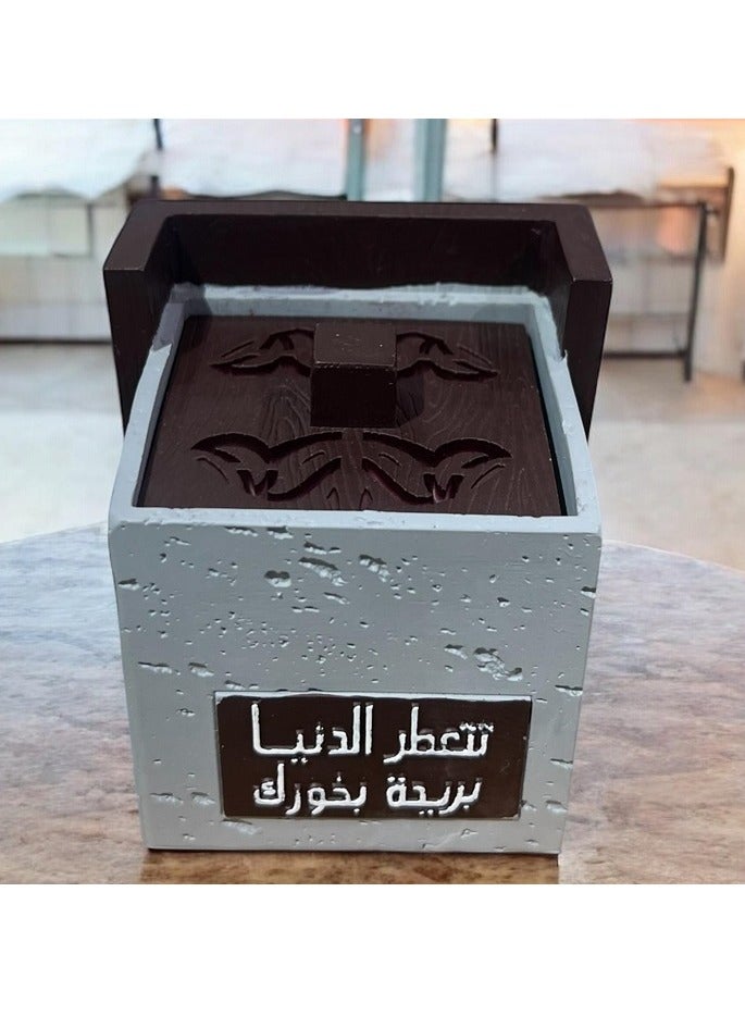 Small silver and brown ceramic incense burner, a touch of elegance for your home - Image 2