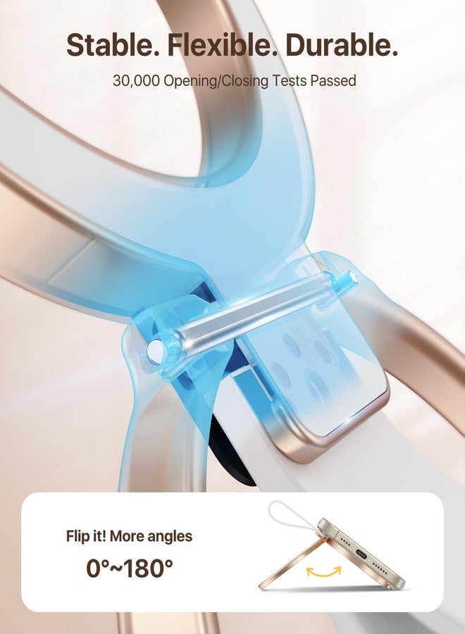 andobil [2025 Unrivaled Stability] Magnetic Phone Grip Holder for MagSafe Ring Stand Holder Kickstand Compatible with MagSafe Accessories for iPhone 17 Air 16 Pro Max Plus 15/14/13/12&Android,Rosegold - Image 3