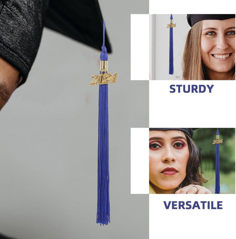NUOBESTY 6pcs Graduation Cap Tassel Charm Pendant Year Design Memorial Photo Holder for Graduation Cap Decorations Elegant Keepsake for Parties - Image 5