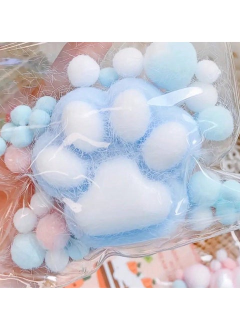 1pc Cute Plush Cat Paw Squeeze Toy – Cartoon Pattern Stress Relief Fidget Toy with Pinch Music, Soft and Durable, Perfect for Office, Daily Fun, Holiday Gifts, and All Ages