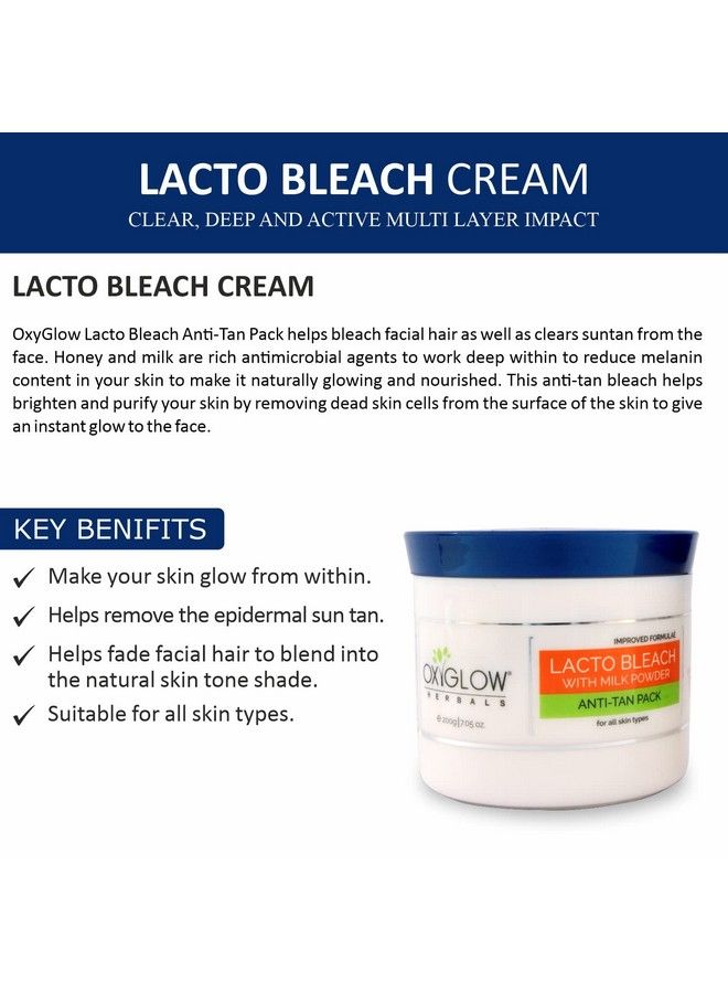 Oxyglow مبيض لاكتو مع مسحوق الحليب عبوة 200 جرام - Image 3