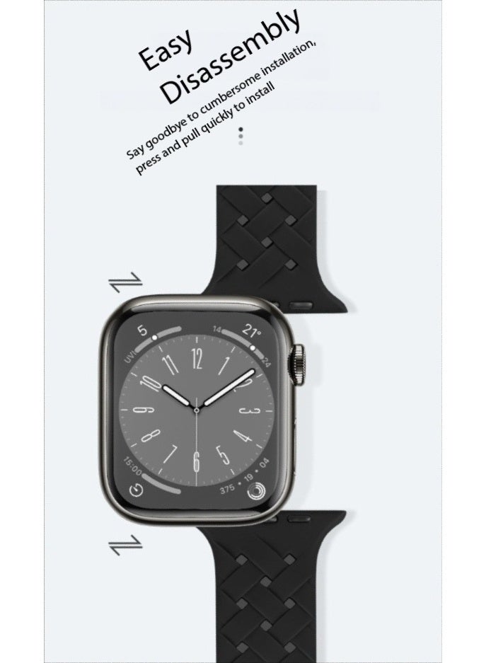 سير مطاطي لساعة أبل بحجم 42/44/45/46/49مم. - Image 4