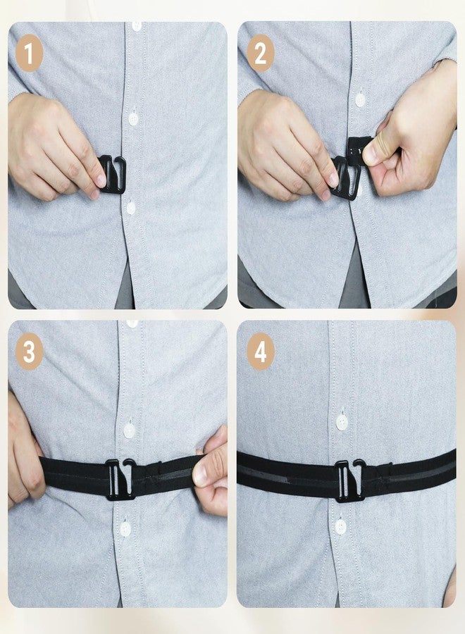 Gallipower 2Pcs Shirt Stays Belt For Men,Belt Style Shirt Stay,Adjustable Belt Style Keepers Elastic Belts Accessories For Men - Image 5