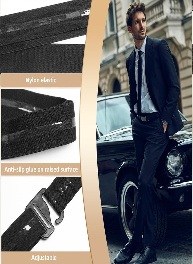 Gallipower 2Pcs Shirt Stays Belt For Men,Belt Style Shirt Stay,Adjustable Belt Style Keepers Elastic Belts Accessories For Men - Image 3