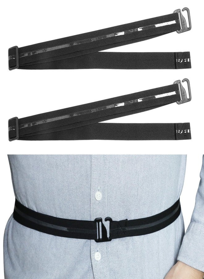 Gallipower 2Pcs Shirt Stays Belt For Men,Belt Style Shirt Stay,Adjustable Belt Style Keepers Elastic Belts Accessories For Men - Image 1
