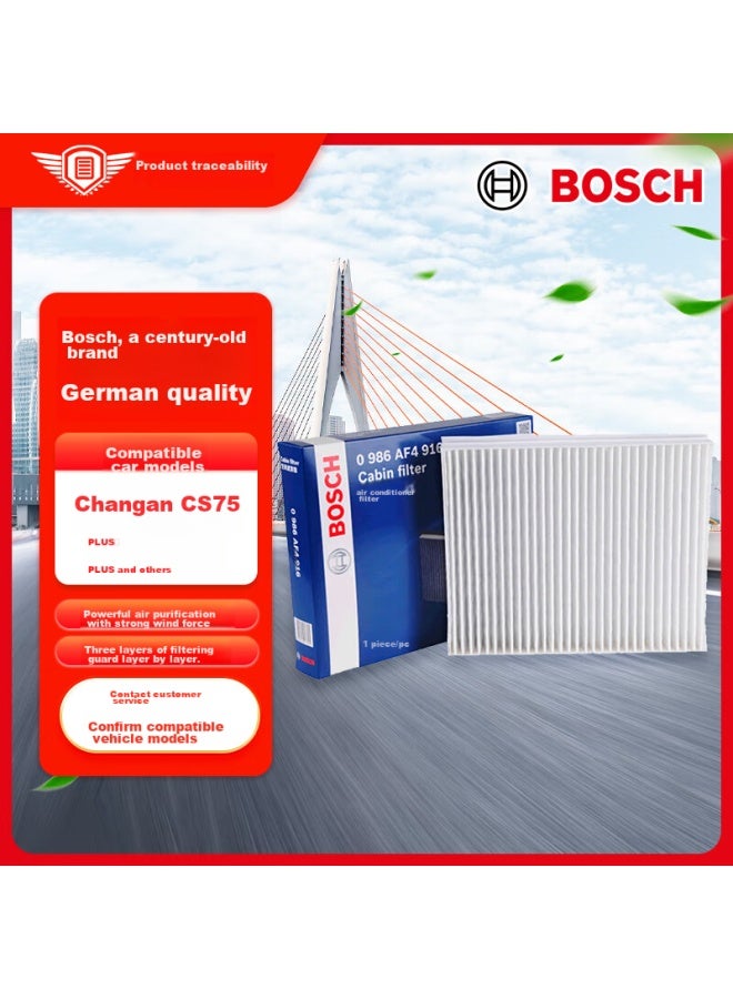 Bosch Single-effect Air Conditioning Filter, Car Air Conditioning Filter 0986af4916, Compatible With Changan Cs75plus 1.5/2.0 - Image 1