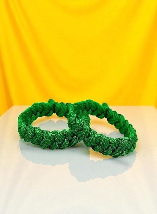 Elleva Hand Bracelet for Man Handmade Bracelet Thread for Women Stylish Latest | Pooja Mauli Dhaga for Hand Raksha Sutra Bracelets Combo for Unisex, Set of 2 (Pack of 1) - Image 4