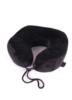 Max Comfort American Memory Foam Travel Neck Support for maximum comfort when traveling or sitting for long periods and avoiding neck pain. Black  - Image 1
