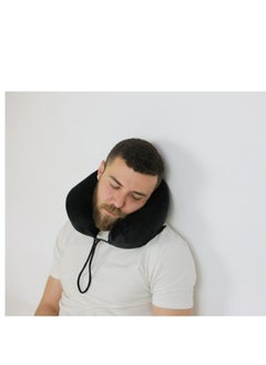 Max Comfort American Memory Foam Travel Neck Support for maximum comfort when traveling or sitting for long periods and avoiding neck pain. Black  - Image 4