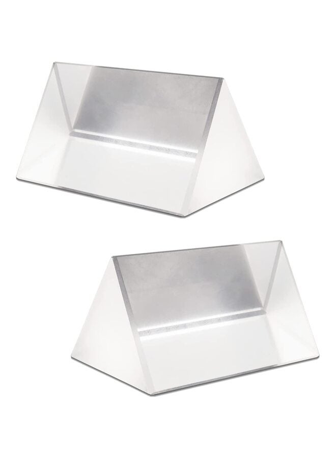 Optical Prism for Science Equilateral Glass Prism Triangular, 2 Pack 1.97 Inch Crystal Rainbow Maker for Photography Science Experiments Physics Teaching Light Spectrum - Image 1