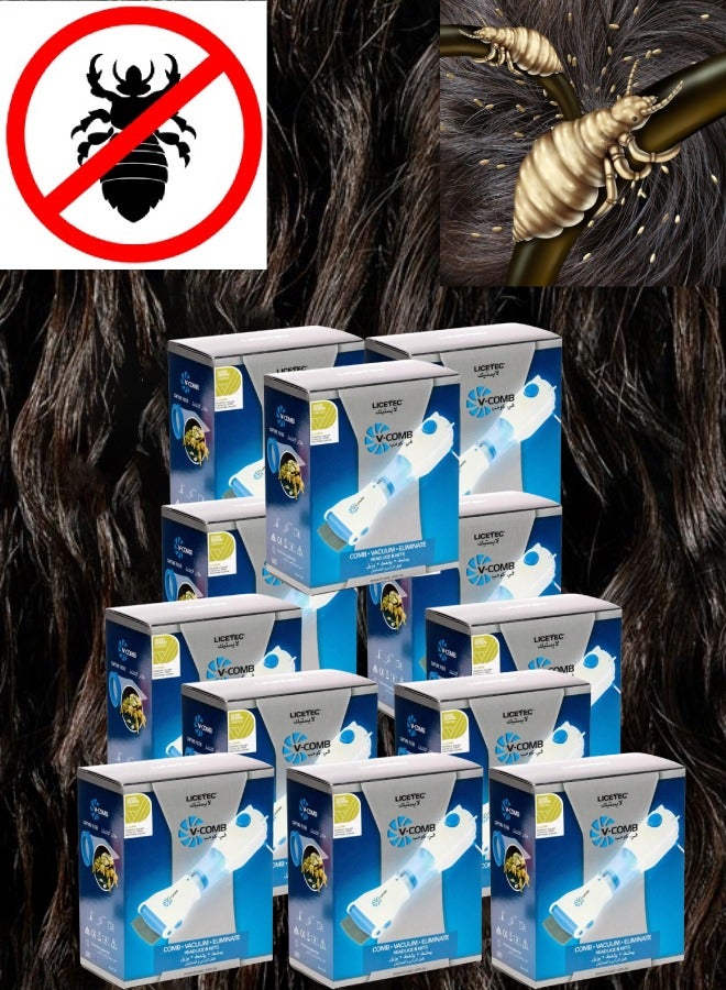 Licetec V-Comb 12 Pieces Lisetec V-Comp device for lice and nits - Image 1
