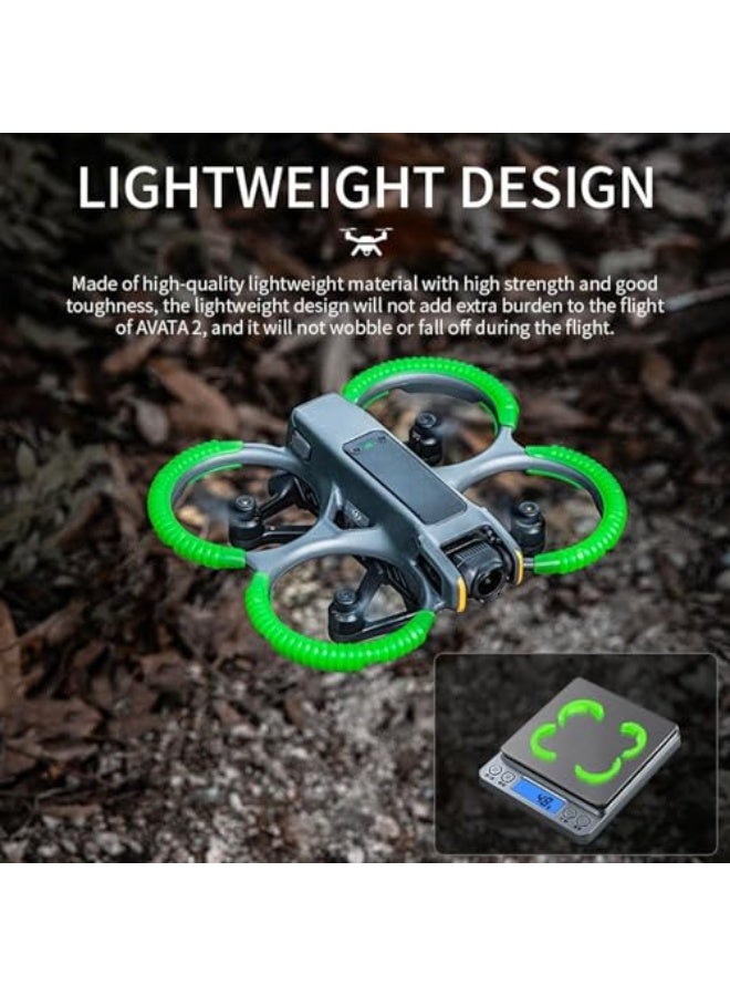 Letshevette Anti-Collision Propeller Protective Covers for DJI Avata 2 Drone from DJI Avata 2, Thermoplastic Polyurethane Fluorescent Protective Covers - Image 4