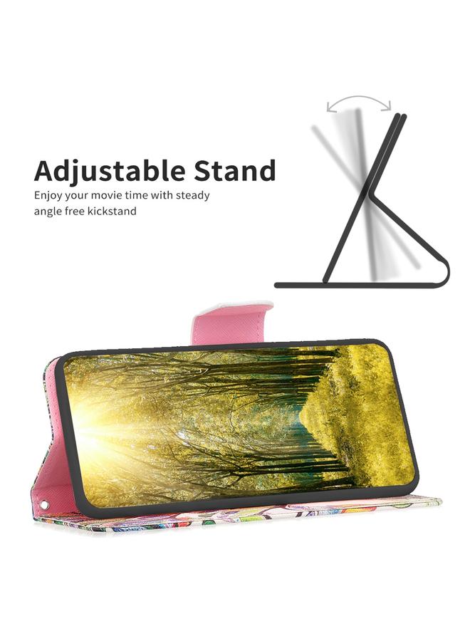 اس-توب جراب هاتف OnePlus Nord CE4 Lite بنمط رسم عالمي مصنوع من الجلد - Image 5