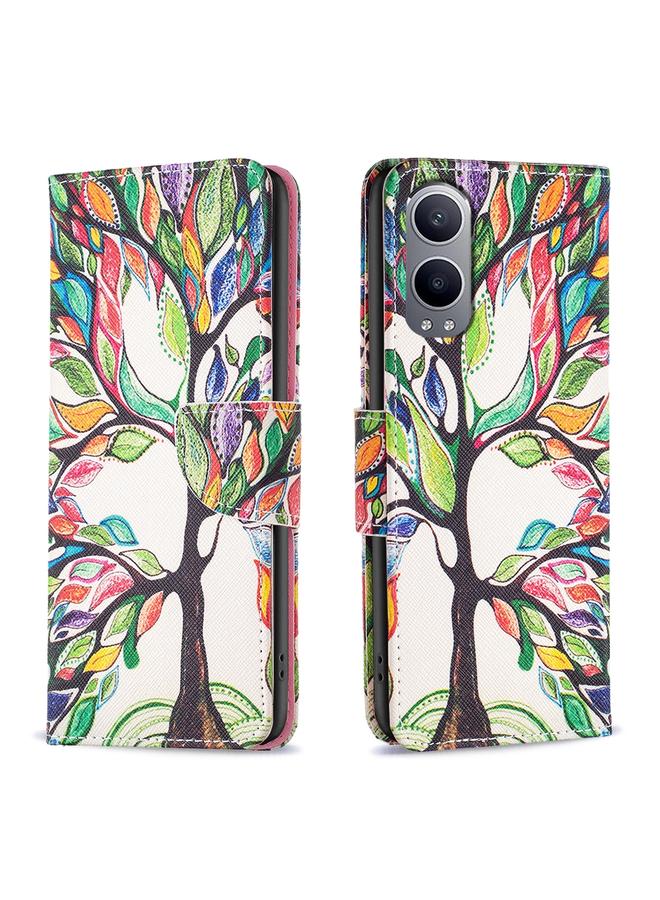 اس-توب جراب هاتف OnePlus Nord CE4 Lite بنمط رسم عالمي مصنوع من الجلد - Image 1