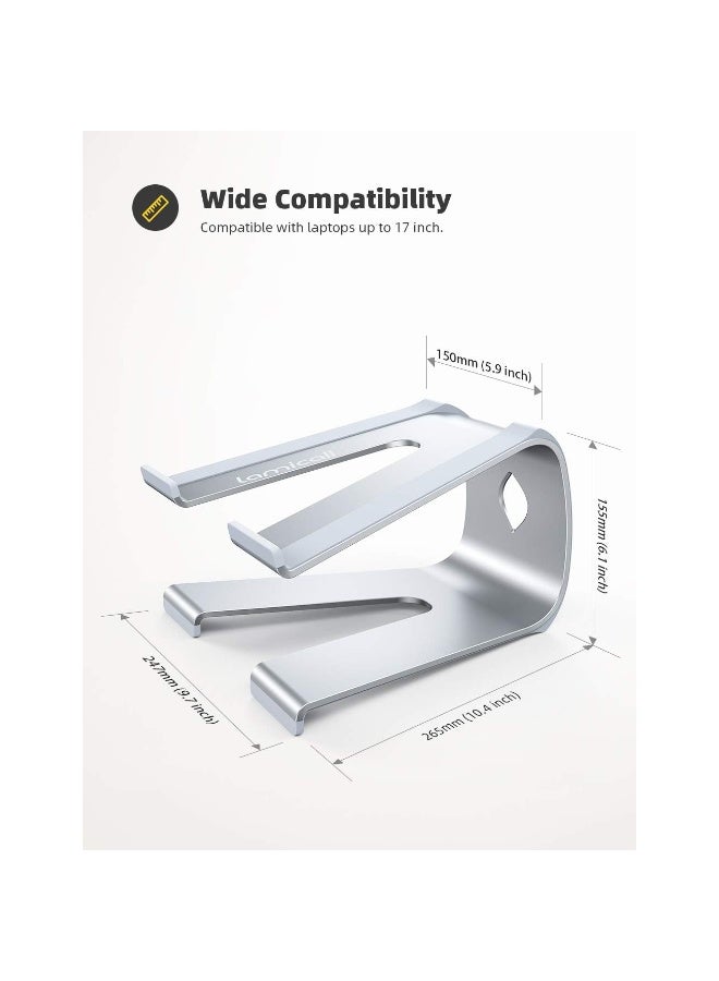 لاميكول حامل الكمبيوتر المحمول LN01، رافع كمبيوتر محمول عالمي - حامل تبريد مريح لأجهزة الكمبيوتر المحمولة المكتبية من 10 إلى 17.3 بوصة، متوافق مع أجهزة MacBook Pro وMacBook Air الجديدة لعام 2021، وأجهزة Dell وHP وSamsung وLenovo وغيرها. - Image 5