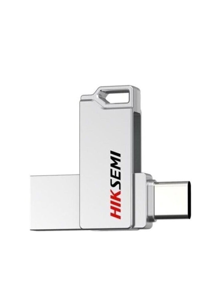 HIKSEMI 64GB USB 3.2 Dual Drive Type-A/Type-C Up To 150MB/s - Silver  - Image 2