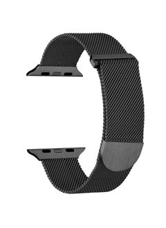 Replacement Strap For Apple Watch 9 41mm Milanese Metal Magnetic Watch Band Black
