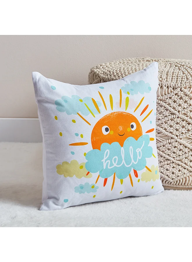 هوم بوكس Hermione Play Date Hello Cotton Duck Filled Cushion 40 x 40 cm