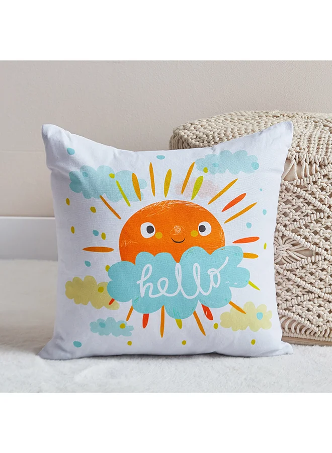 هوم بوكس Hermione Play Date Hello Cotton Duck Filled Cushion 40 x 40 cm