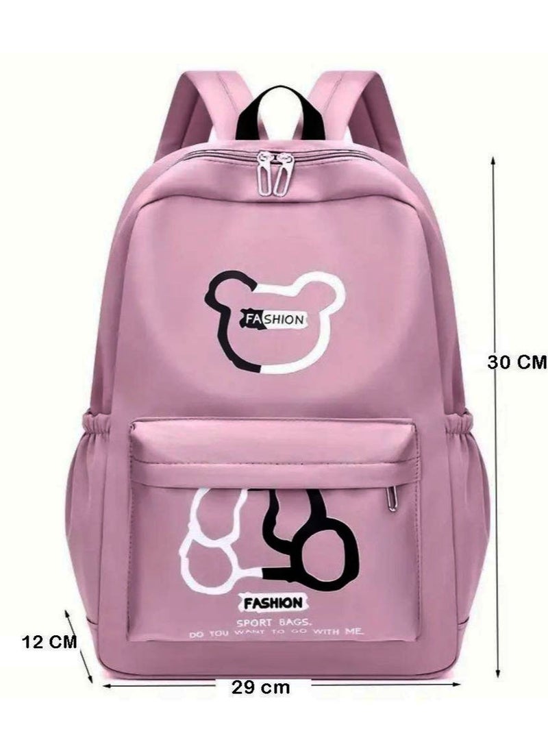 FASHION Student Backpack With Front Accessory Pocket Multi-function for School, Travel and daypack, Water Resistant - 43cm *29cm *12cm with Large Capacity (13-15)L  - Image 2