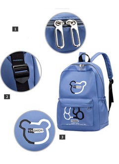 FASHION Student Backpack With Front Accessory Pocket Multi-function for School, Travel and daypack, Water Resistant - 43cm *29cm *12cm with Large Capacity (13-15)L  - Image 4