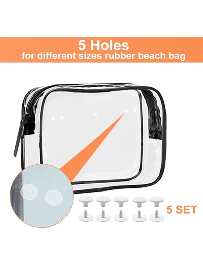 Everfunny 3 Packs Clear Bogg Beach Tote Bag with 2 Pack Insert Hooks Accessories for Bogg Bags Travel Makeup Clean Toiletry Brush Organizer Cosmetic Divider Storage Inner Pouch - Image 4