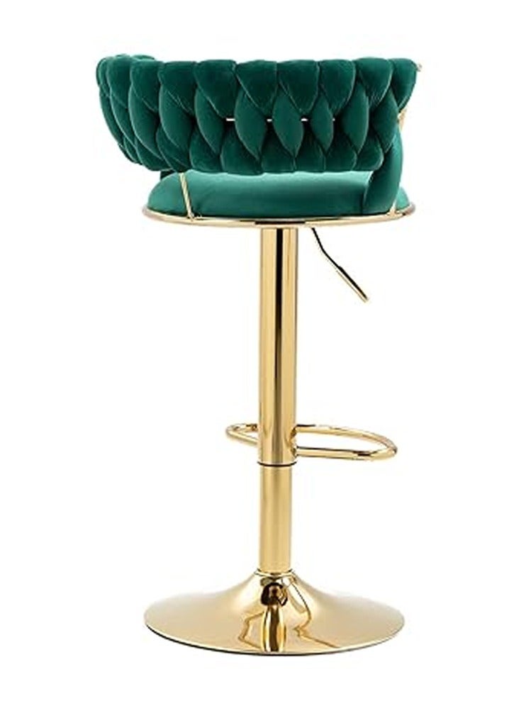 DubaiGallery Luxury bar Stool,Modern Round Adjustable Reception Chair, Gold Velvet Bar Chair, Kitchen high Dining Chair , Height Adjustable and 360° Swivel. Suitable for bar, Home, office, Cafe - Image 1