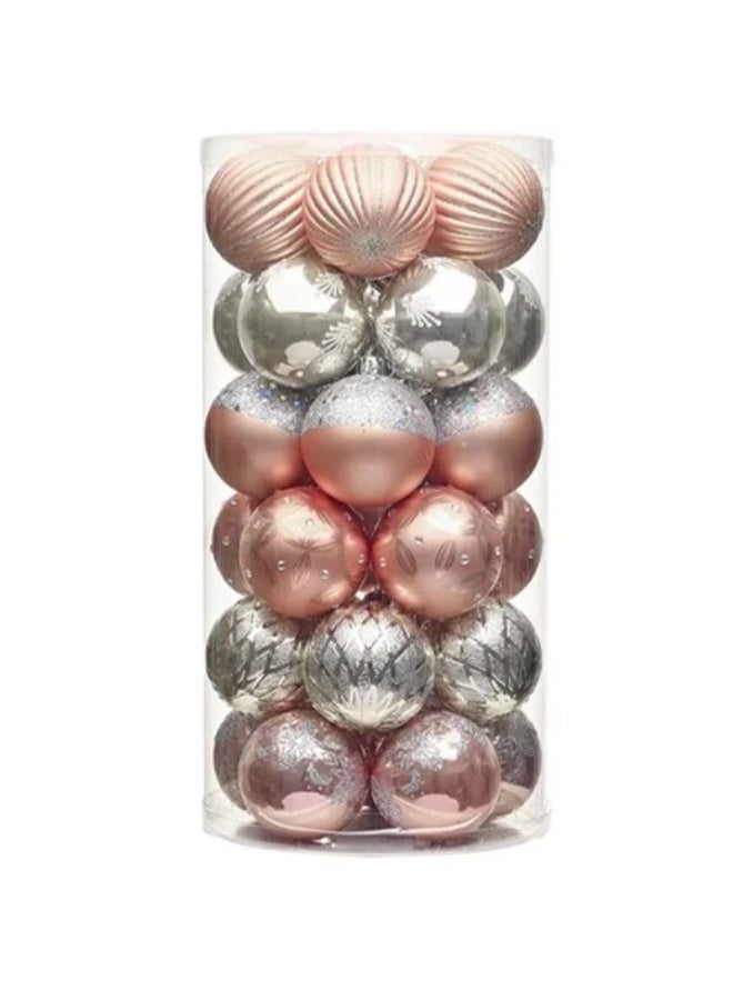 إيفا Rose Gold Baubles Set of 30 - Image 1