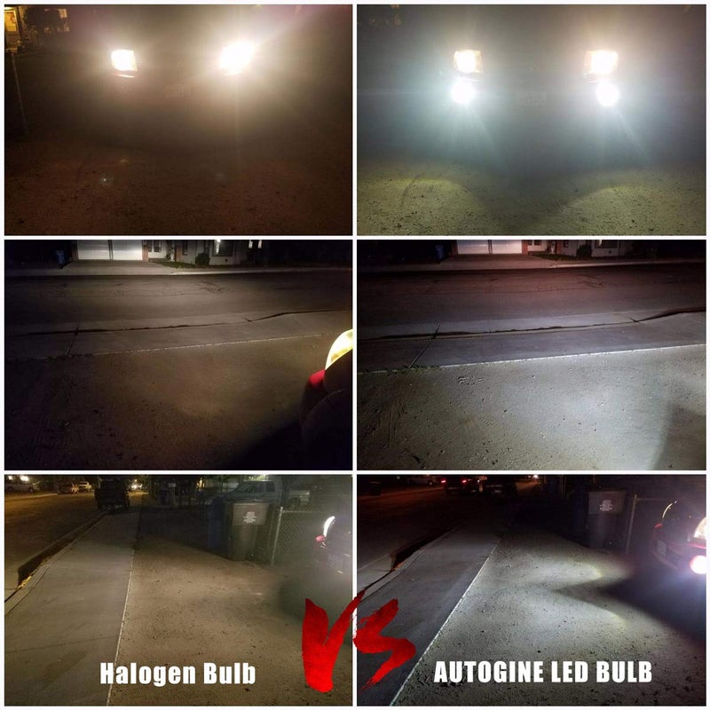 AUTOGINE مصابيح ضباب LED AUTOGINE H3، 2000 لومن شديدة السطوع مصابيح LED H3 3030-SMD مع بروجيكتور للسيارات والدراجات النارية والشاحنات وسيارات الدفع الرباعي (6000K أبيض زينون) - Image 3