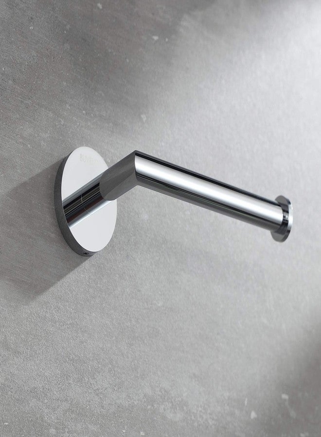 BUVELOT Toilet Paper Holder,Contemporary Toilet Roll Holder for Bathroom Wall Mounted,Chrome,Brass,077030-CR Leo Series - Image 3