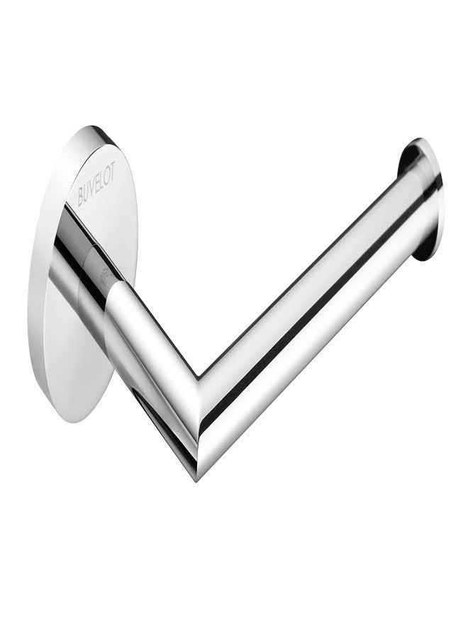 BUVELOT Toilet Paper Holder,Contemporary Toilet Roll Holder for Bathroom Wall Mounted,Chrome,Brass,077030-CR Leo Series - Image 1
