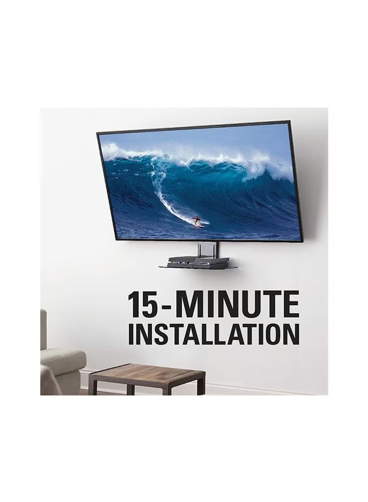 Skilltech Wall Mount Single Shelf For Below 32 Inch Black - Image 2