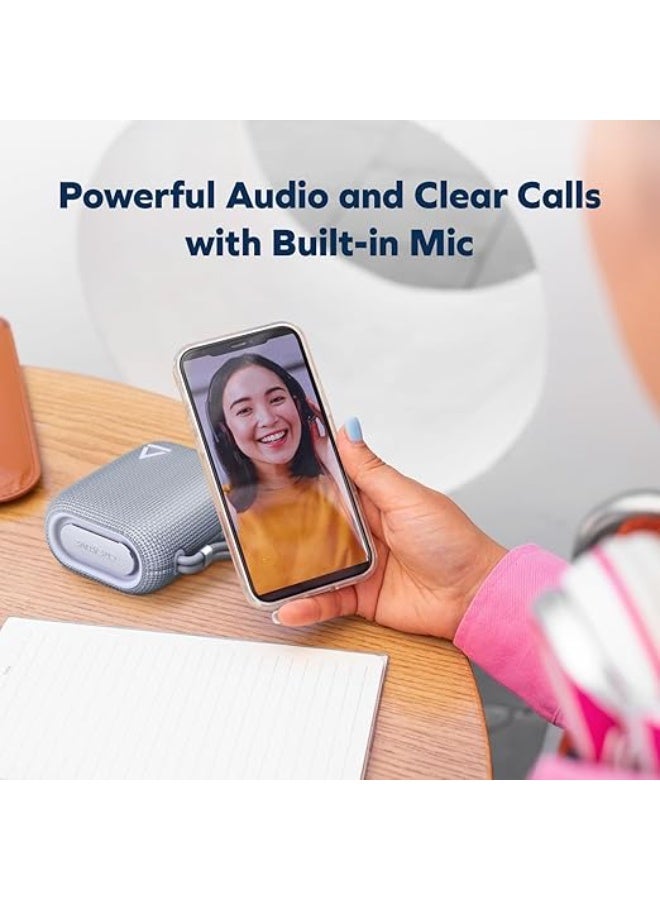 Creative MUVO Flex Portable Waterproof Bluetooth 5.3 Speaker with Auracast, Up to 10 Hours of Battery Life, IP67 Waterproof, and Powerful Bass Performance (Grey) - Image 4