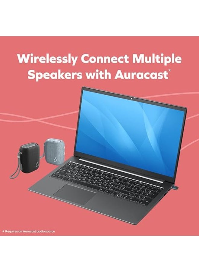 Creative MUVO Flex Portable Waterproof Bluetooth 5.3 Speaker with Auracast, Up to 10 Hours of Battery Life, IP67 Waterproof, and Powerful Bass Performance (Grey) - Image 2