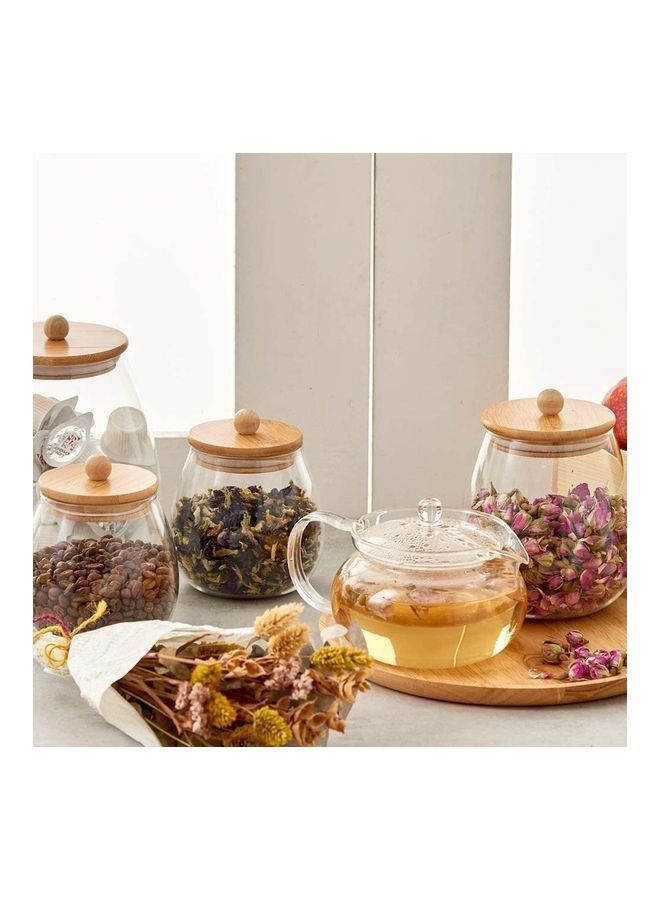 NIBEMINENT 4-Piece Round Glass Food Storage Jars  - Image 2