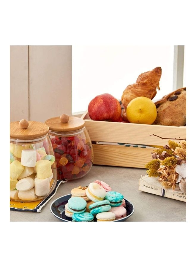 NIBEMINENT 4-Piece Round Glass Food Storage Jars  - Image 3