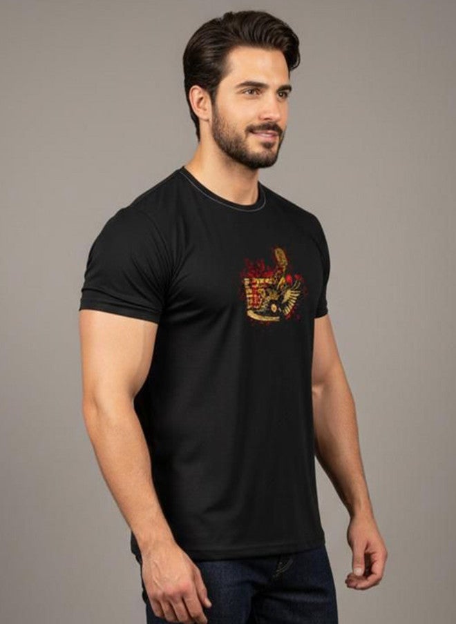 OUTLAWS Typography Printed Round Neck Regular Sleeves Pure Cotton T-shirt Color Lock Technology | No Shrinkage | Soft, Breathable & Comfortable Daily Wear - Image 3