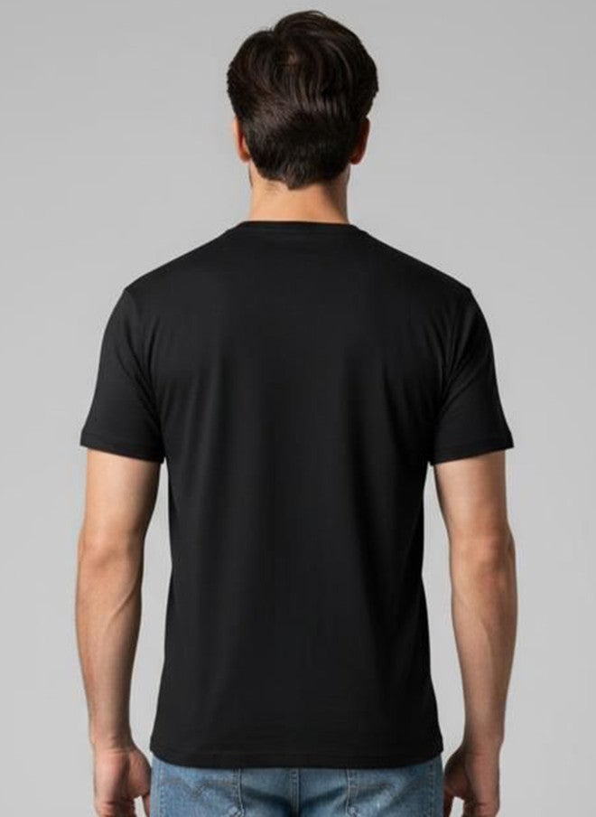 OUTLAWS Typography Printed Round Neck Regular Sleeves Pure Cotton T-shirt Color Lock Technology | No Shrinkage | Soft, Breathable & Comfortable Daily Wear - Image 4