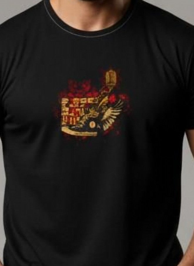 OUTLAWS Typography Printed Round Neck Regular Sleeves Pure Cotton T-shirt Color Lock Technology | No Shrinkage | Soft, Breathable & Comfortable Daily Wear - Image 2