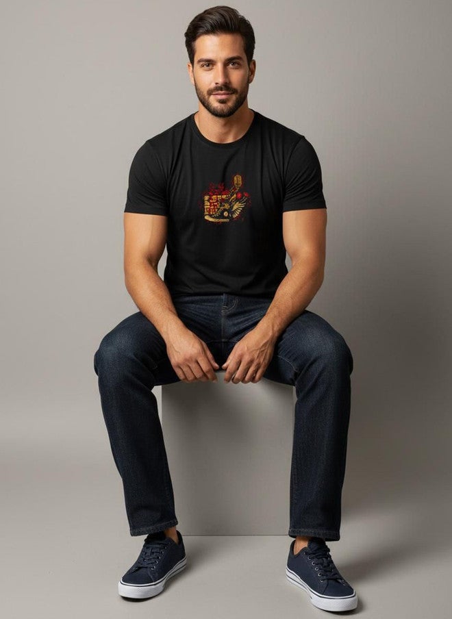 OUTLAWS Typography Printed Round Neck Regular Sleeves Pure Cotton T-shirt Color Lock Technology | No Shrinkage | Soft, Breathable & Comfortable Daily Wear - Image 5