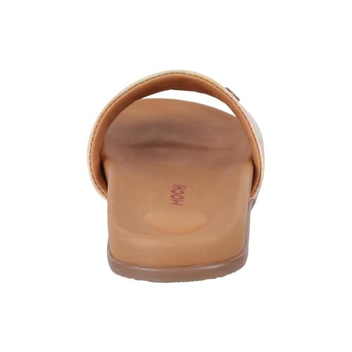 Mochi Women Tan Synthetic Leather Comfort Slider UK/6 EU/39 (41-201) - Image 4