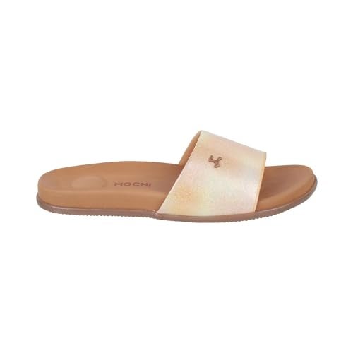 Mochi Women Tan Synthetic Leather Comfort Slider UK/6 EU/39 (41-201) - Image 3