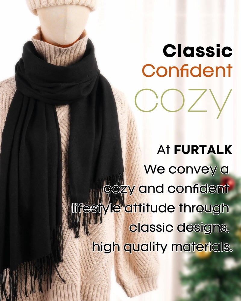 FURTALK Winter Scarf for Women Pashmina Shawl Wraps Soft Warm Fashion Blanket Scarves Gifts - Image 5
