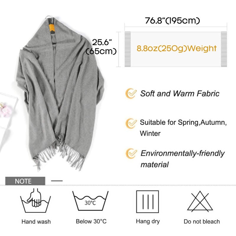 FURTALK Winter Scarf for Women Pashmina Shawl Wraps Soft Warm Fashion Blanket Scarves Gifts - Image 5